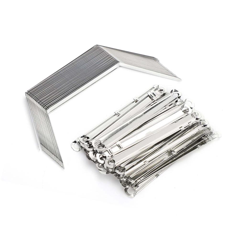50 Set 80mm Hole Pitch Paper Fasteners 2-Hole File Fasteners Binding Clamp  Document Organizer