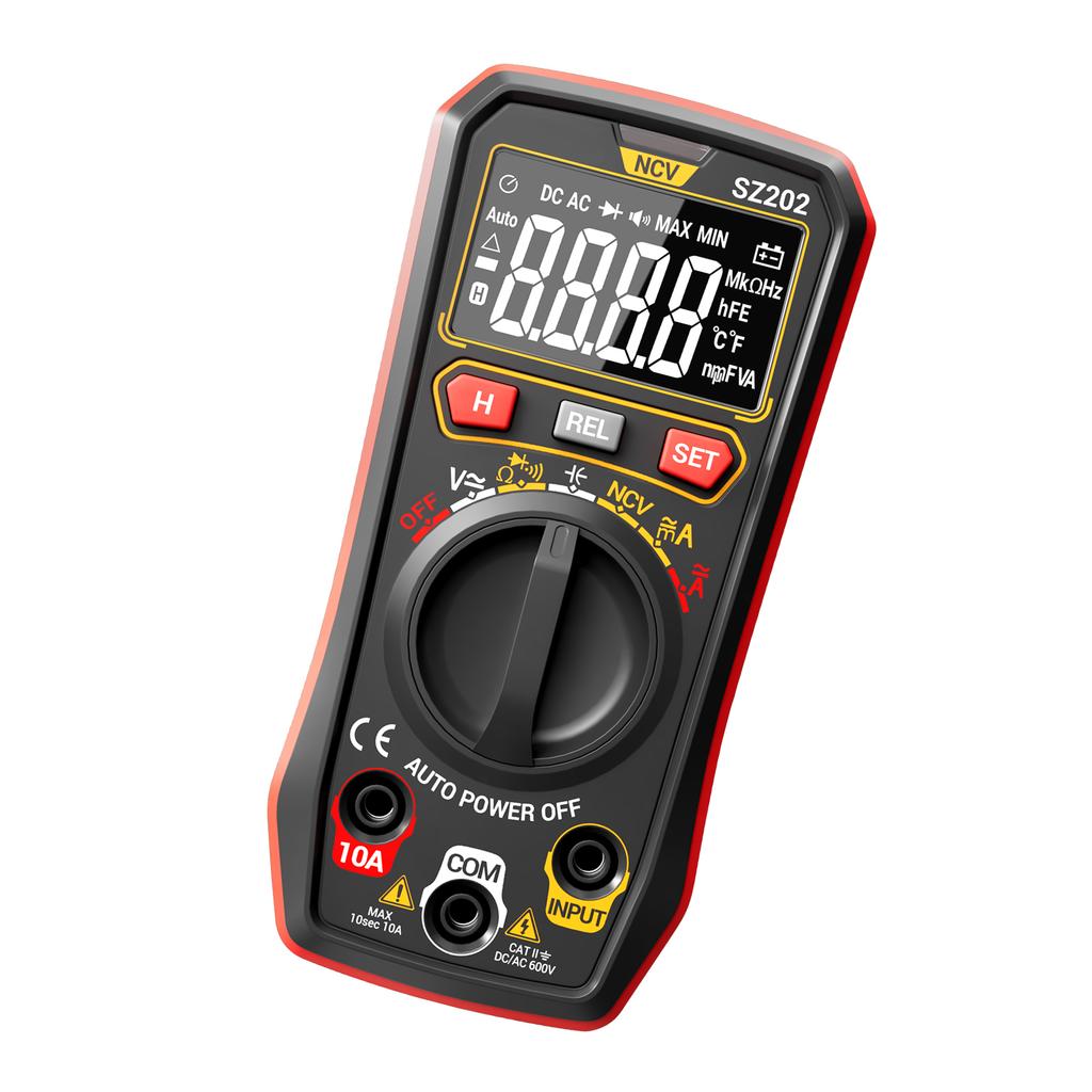 Digital Multimeter, Auto-Ranging 4000 Counts, Portable Ohm Volt Amp Tester Measures NCV, Voltage, Current, Diode, Capacitance