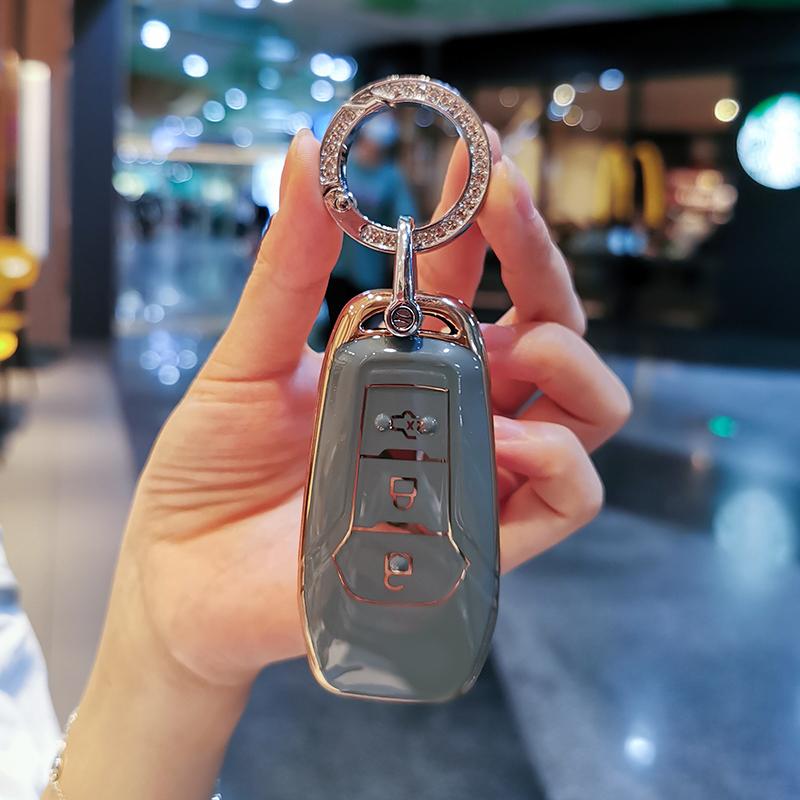 Soft TPU Car Smart Key Case Cover Fob For Ford MK3 MK4 MK5 Fiesta Ecosport Kuga Explorer Edge Mustang 3 4 ST Mondeo Holder Shell