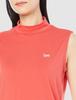 Lee Official Enges Ärmelloses Mockneck Größe M T-Shirt, Damen, Rot,