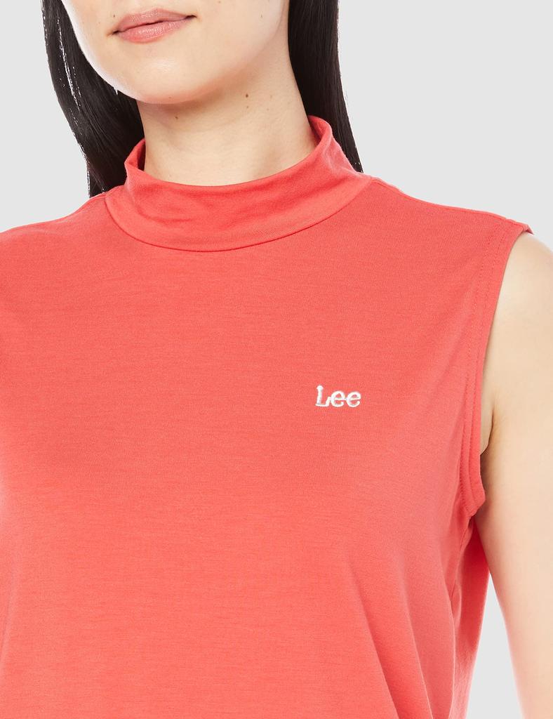 Lee Official Enges Ärmelloses Mockneck Größe M T-Shirt, Damen, Rot,