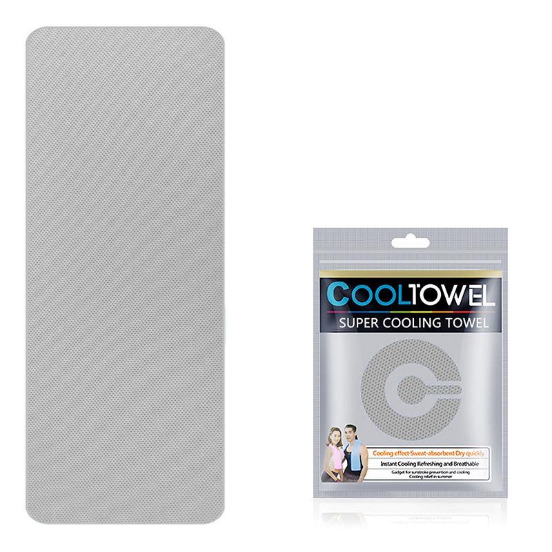 

Summer Cooling Towel Quick-drying Sports Ice Towel Portable Mini Polyester Fiber Cooling Towel for Face Hand and Body Cold Towel 30X80CM серый