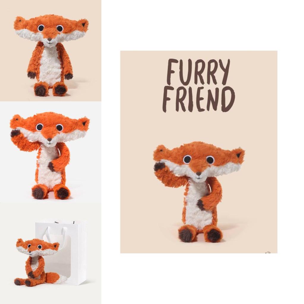 Adorabile Volpe Dewar Peluche 38cm Animale Morbido Ripieno Regalo di Compleanno Carino Per Bambine