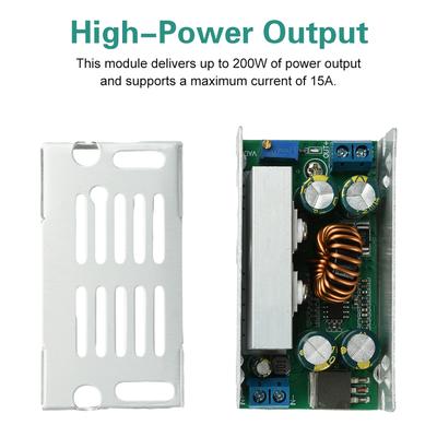 Convertisseur Abaisseur Constant Tension Constant Courant DC-DC 200W 15A 8-55V Régulateur Buck Module d'Alimentation Réglable Module Abaisseur
