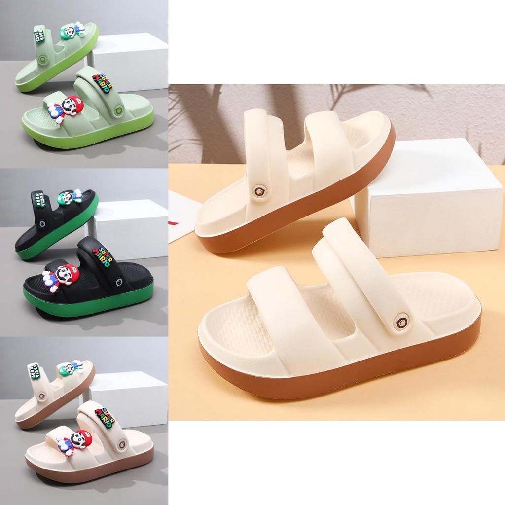 Stilvolle Mario Kinder Sandalen Sommer Indoor Slipper für Jungen Modisches Strandfußbekleidung