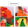 Thanksgiving Turkey Wreath for Front Door Autumn Artificial Wreath with Maple Leaves Pumpkin And Hydrangeas for Home Porch Thanksgiving Harvest Decor