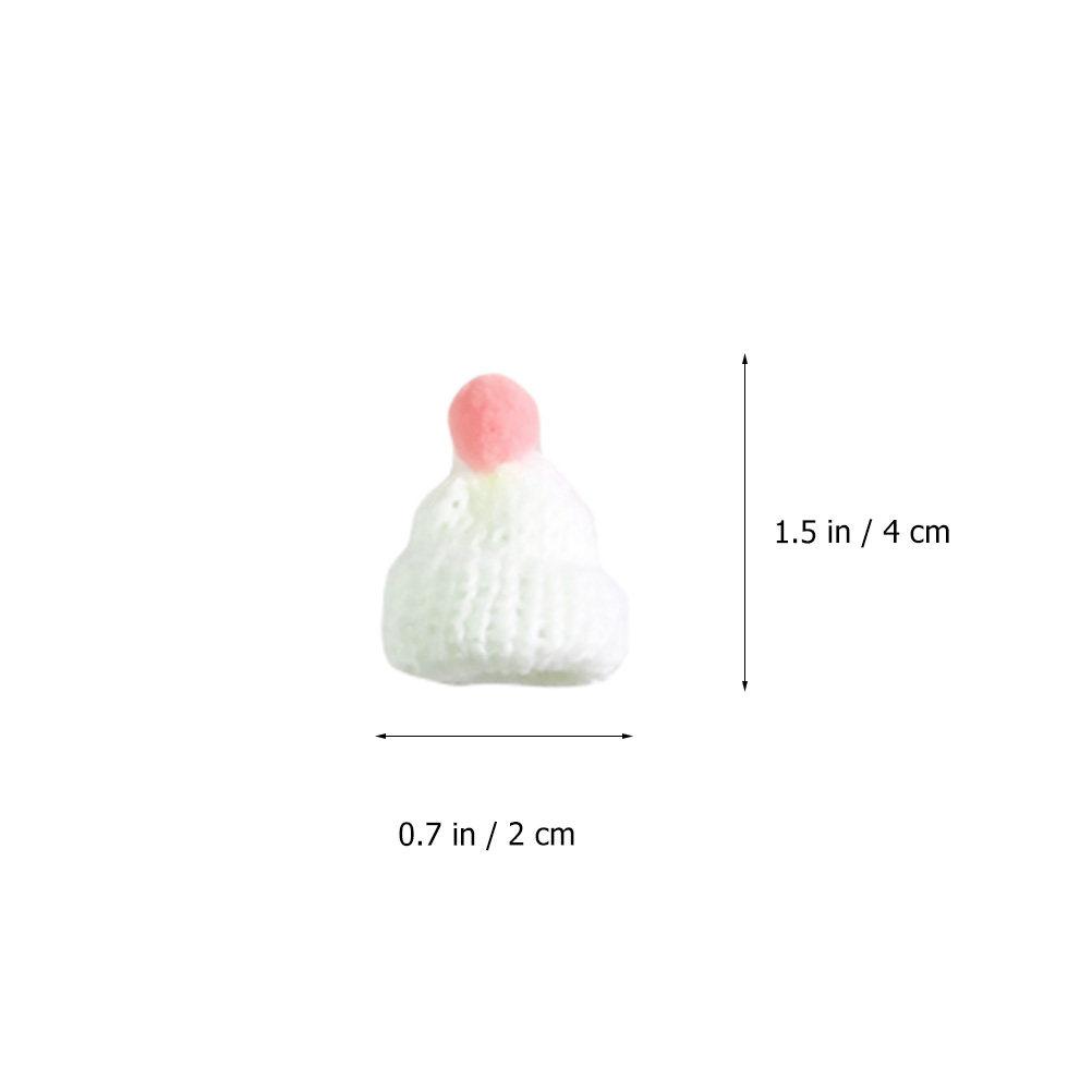 20Pcs Mini Woolen Christmas Hat Set for DIY Decor Crafting High Quality Fade Resistant Santa Hat Ornament for Gifts Home Party