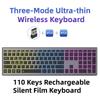 110 Keys Wireless Keyboard RGB Backlit BT Connection with Numpad Rechargeable Design