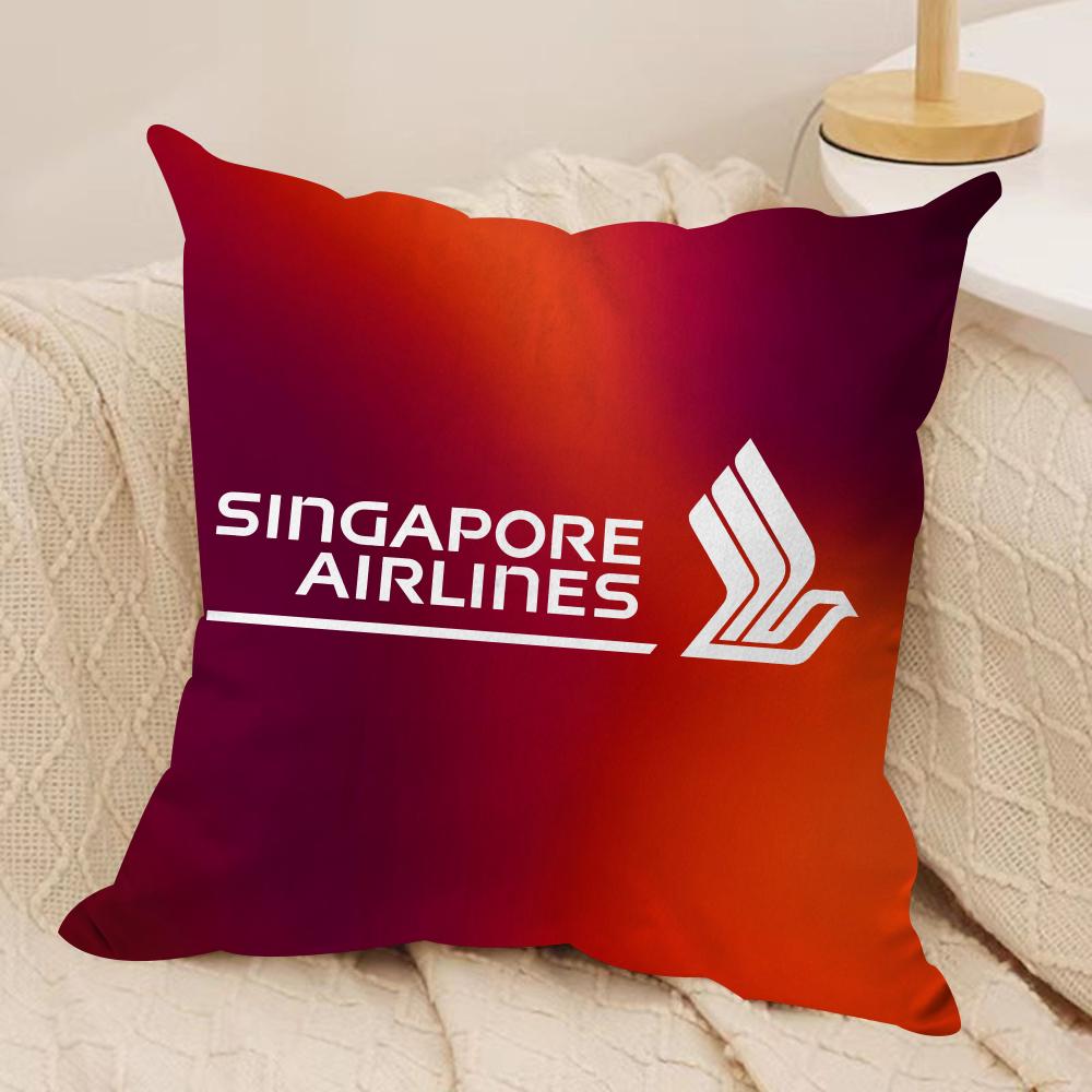

Singapore Airlines Cushion Cover Soft Plush Fabric Double-Sided Printed Sofa Cushion Cover for All Seasons Home Decor Gift 30cmx30cm