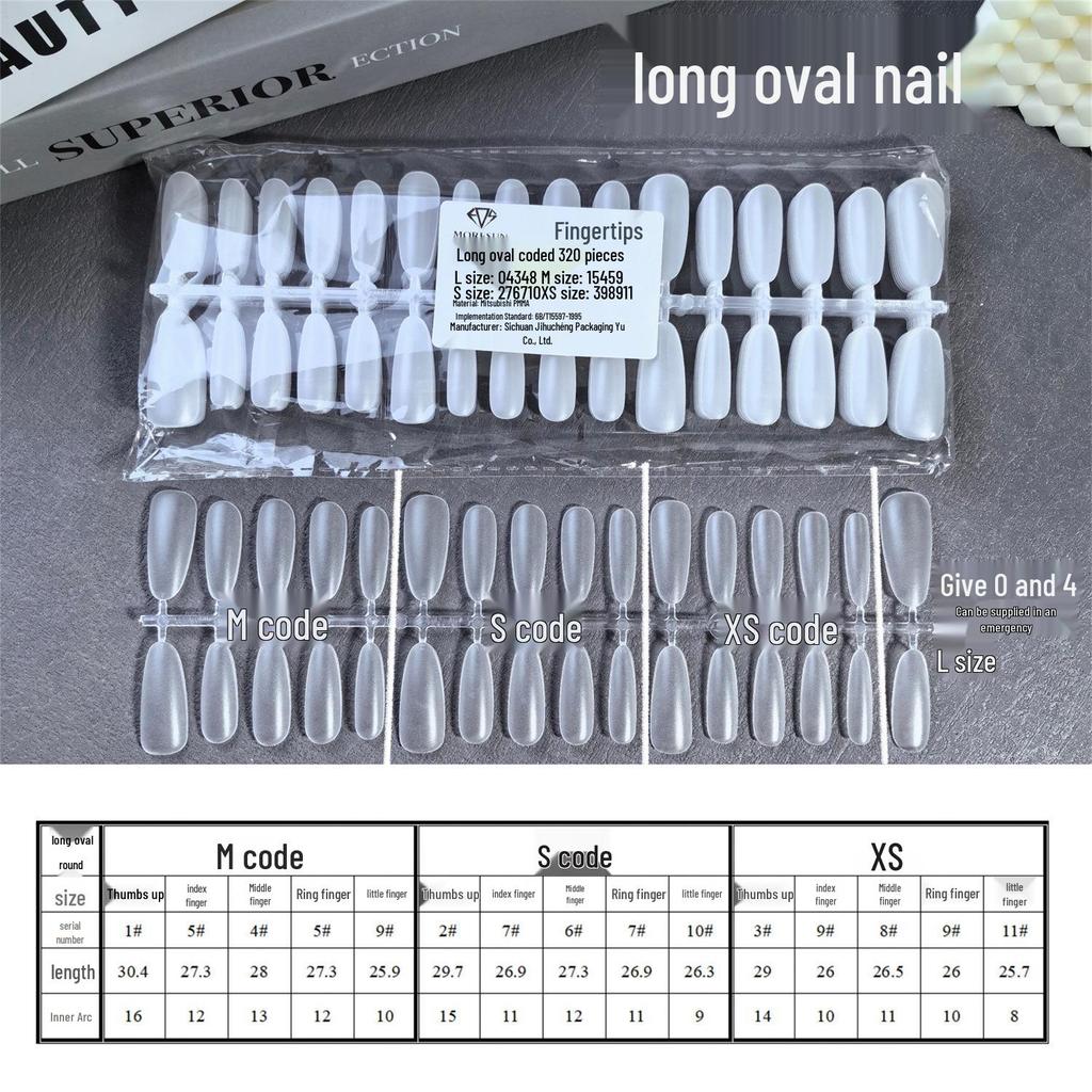 Moshang Fingertip Wearable Nails - 300-Piece Manicure Nail Tips Set