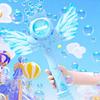 Bubble Wand Toy for Kids Magic Bubble Maker with 60ml Bubble Solution Safe and Durable Plastic Material Suitable for Outdoor Play and Parties