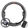 Hand-Stitched Black Perforated Microfiber Leather Steering Wheel Cover For Mazda 3 Axela Mazda 6 Atenza Mazda 2 Car Accessories