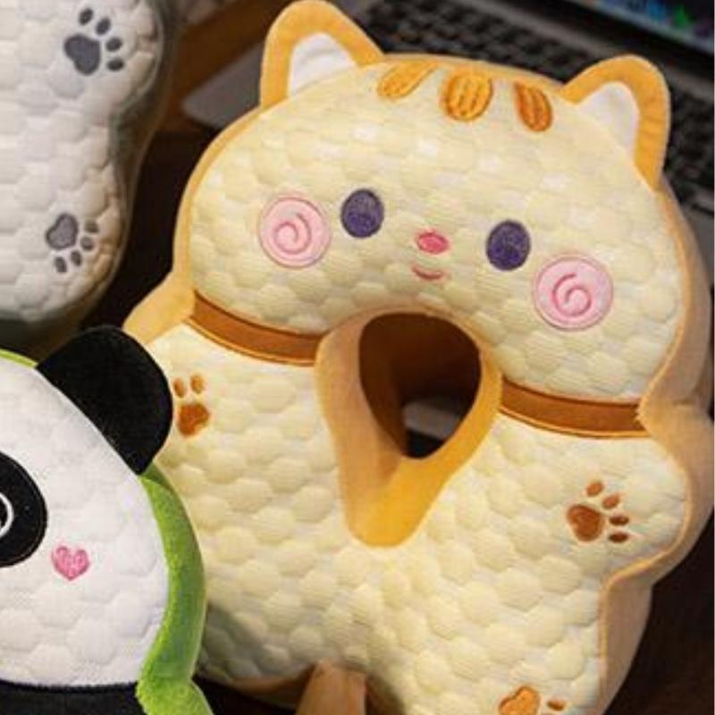 

Новая Милая Подушка Панда Плюшевая Игрушка Сон Двусторонняя Подушка Мягкая Мягкая Милая Животная Кукла Дракон Подушка Для Сна Домашний Декор Кровати Подарок 30x25cm жёлтый