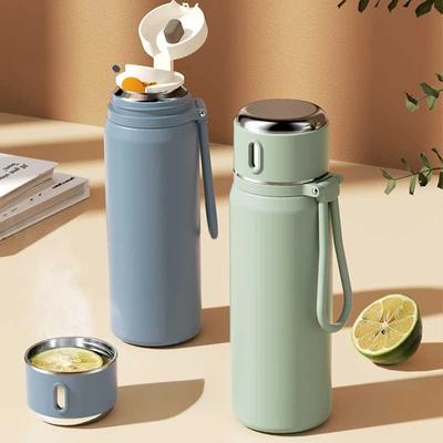 600ML Stainless Steel Thermal Water Bottle Keep Cold and Hot Thermo Cafe Coffee Mug Leakproof Travel Thermos Bottle for Tea