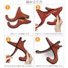 ColorfylCoco Ukulele Stand X Shape Wooden Foldable Mini Guitar Violin Wood Grain Wood Color