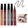 Waterproof 4 Point Liquid Eyebrow Pencil Eyebrows Pen Eyebrow Tattoo Waterproof Liquid Black Eye Brow Makeup Pencil Microblading