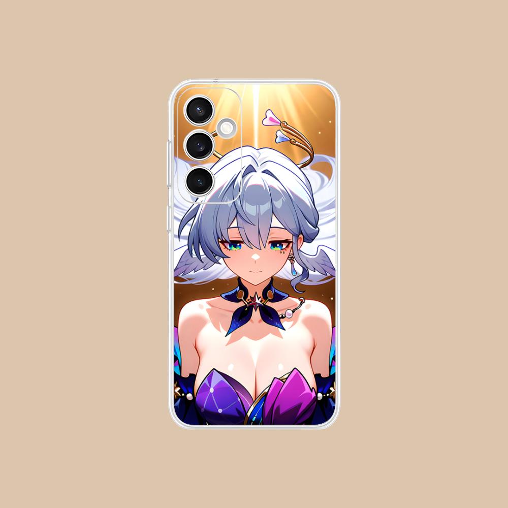 

HSR Robin Clear Mobile Phone Case for Samsung Galaxy S25 S24 S23 S22 S21Plus FE Ultra Colorful Cover Galaxy S23+