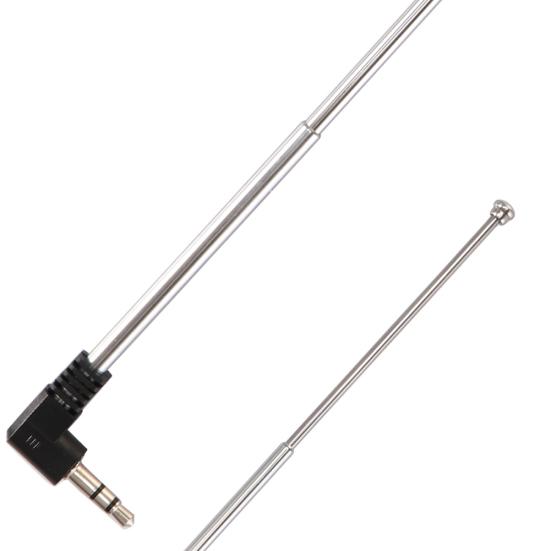 Portable Mini 3.5mm FM Radio Antenna Connector Telescopic for Car Mobile Phone