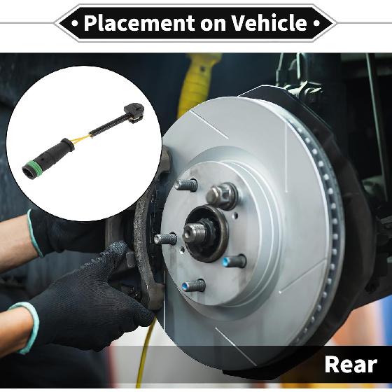 1pc Brake Pad Wear Sensor for Mercedes Benz Sprinter 2007-2020 TPU Rubber Black Rear Disc Break Pad Wear Indicator Sensor