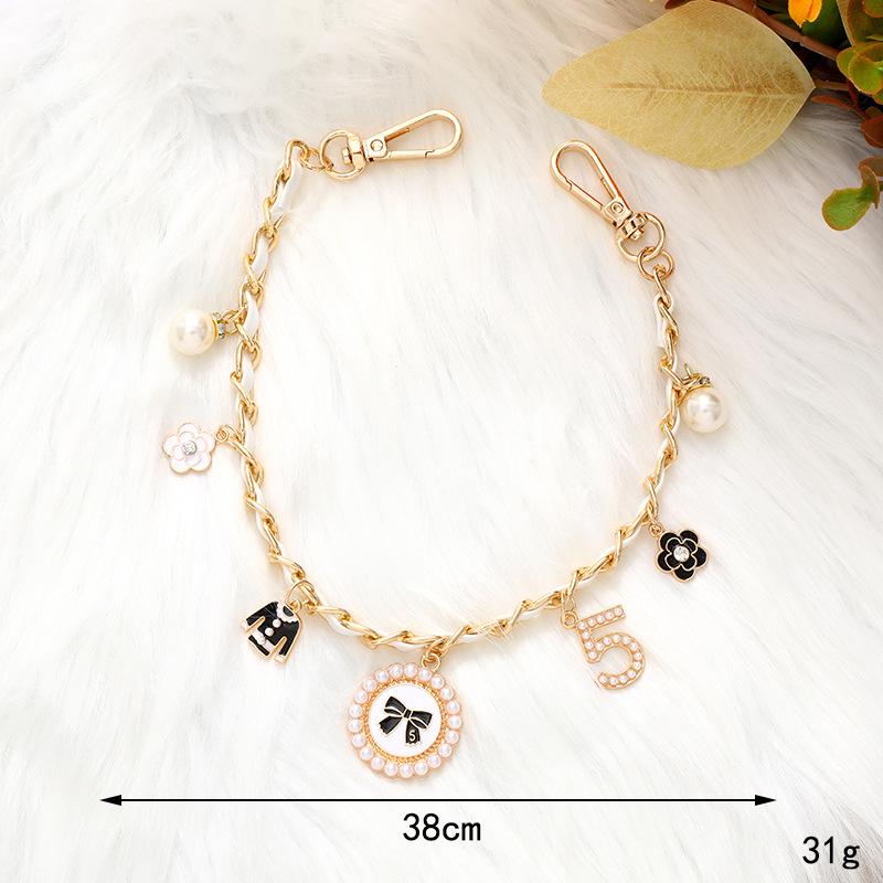 36cm pendant pearl handheld wristband lanyard for beach bag jean phone case tumbler cup bottle resistance accessory decorations