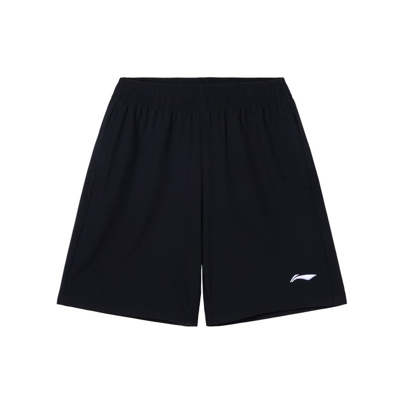 Li-Ning Fashion Print Short Sleeve Cultural Shirt T-Shirt Comfortable Breathable Shorts Casual Sports Suit Men suit Standard-White Black D61-1+W685-1