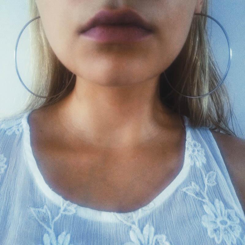 Mote store bøyle øredobber 40 mm 60 mm 80 mm store glatte sirkel øredobber Runde Brincos løkke øredobber for kvinner Smykker Festgaver