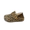 Inner Height Increase Boken Women's Shoes Outer Wear 2025 Autumn and Winter New Retro Leopard Print One Pedal Casual Doudou Single Shoes