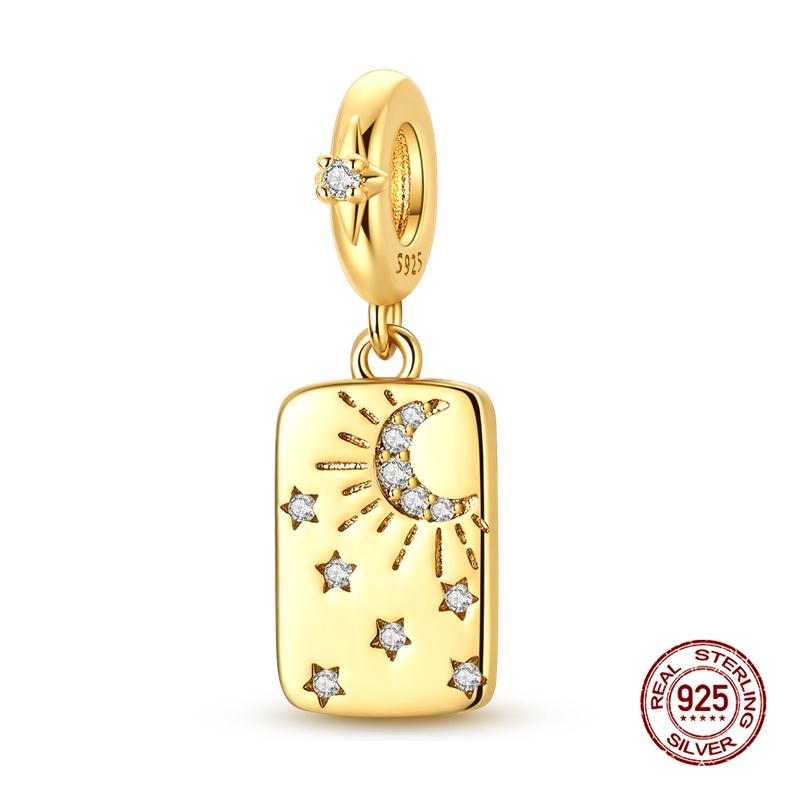 Original Charmcopper Star Moon Sun Tarot Series Charm Beads Fit 3Mm Original Bracelet Womens Diy Fine Jewelry Gift