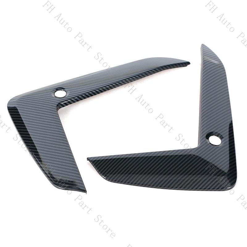1Pair Carbon Fiber Front Bumper Fog Light Lamp Eyebrow Trim Frame Cover Strip Cap For BMW 5 Series G30 G38 2018 2019 2020-2025
