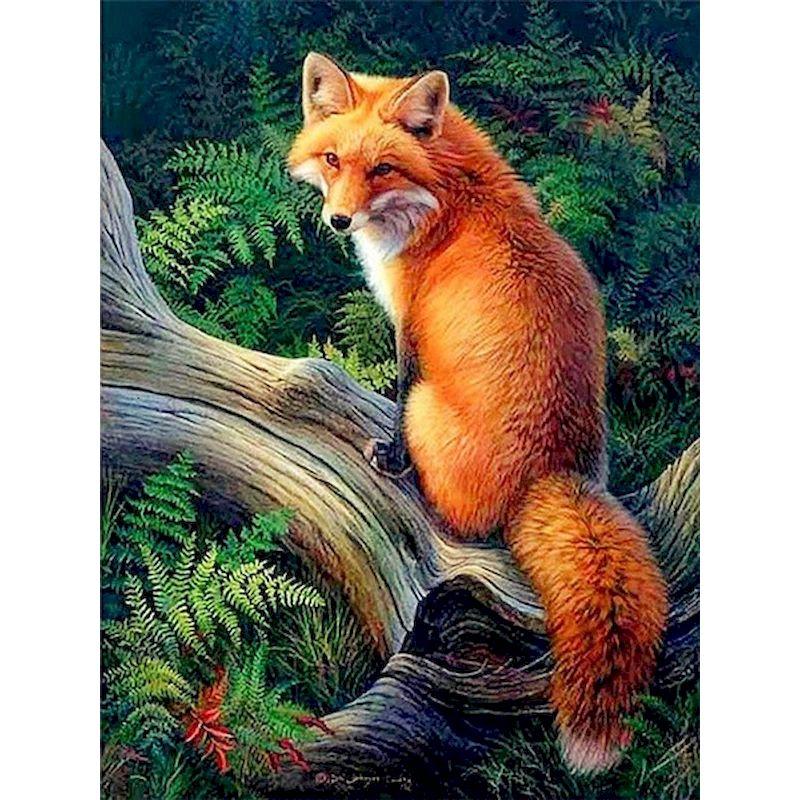 Full Diamond Mosaic Handmade Fox Pictures Diamond Embroidery 5D Animal Painting Crafts Wall Decor