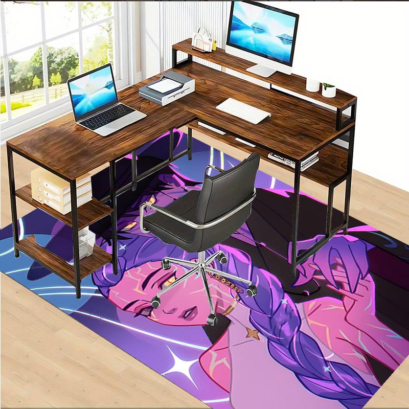 KPOP Hunter Polyester Carpet, Soft Indoor Mat for Office Chair, Living Room, Computer Desk - Decorative Home Office Rug Design