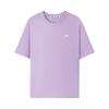 Solid Color Breathable Round Neck Short Sleeve T-Shirt Unisex Tops Lavender L225U086-00KC