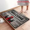 1pc Marvel 2D Flat Printing Deadpool Polyester Door Mat | Suitable for Home Entrances, Bedroom and Bathroom Doors, Easy-to-Cle