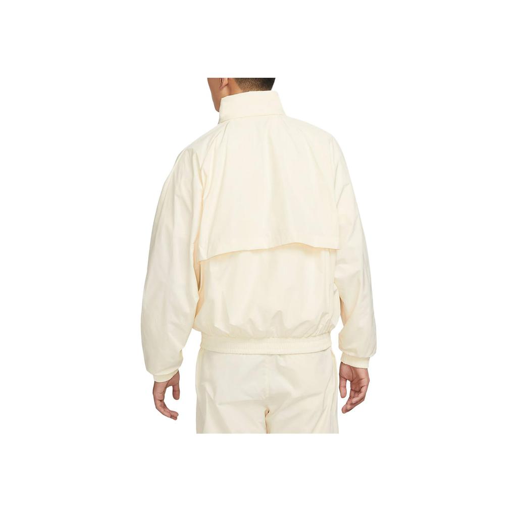 Nike Giacca Tessuta con Stampa Logo Swoosh Manica Lunga Giubbotti da Uomo Latte di Cocco FB7878-113