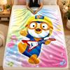 Flannel BlanketPenguin Warm Soft Throw Blanket for Indoor Sofa Bed Living Room Use