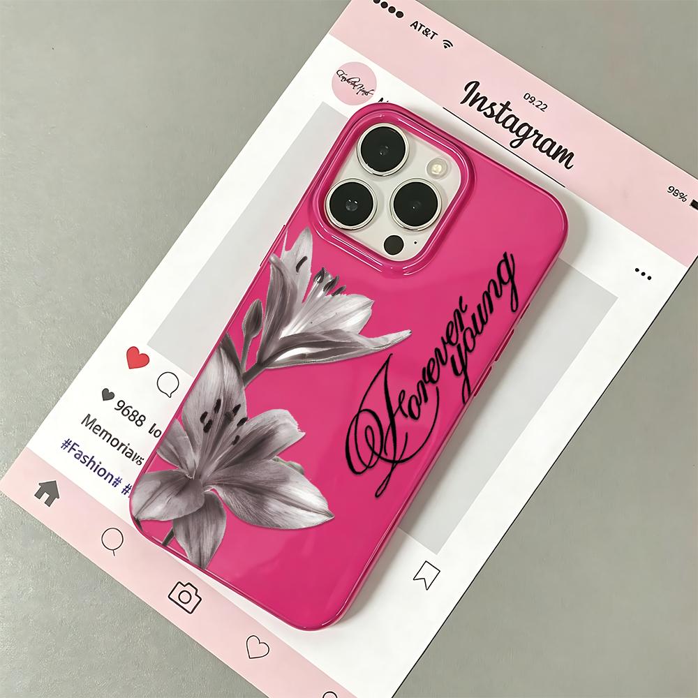 Pastel Color Forever Young Silicone Case For Iphone 15 11 17 14 Plus 12 16 13 Pro Max Gentle Tone Girls Cover