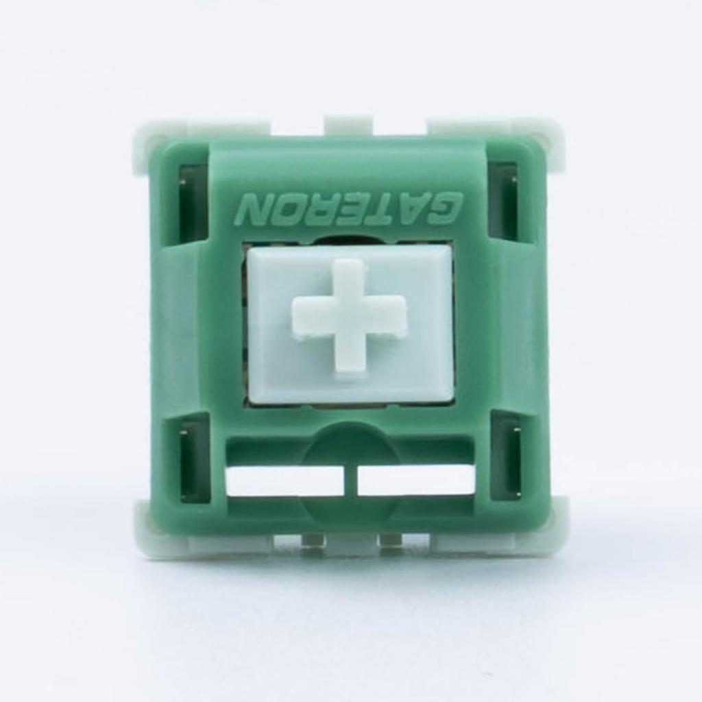 GATERON Green Apple Keyboard Heavy Tactile Through Hole RGB LED 5 Pin Green 22mm Dual Stage Spring Factory 63gf Key Switches for MX Mechanical