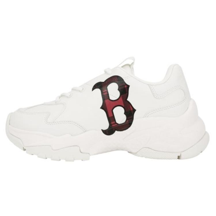 New MLB Big Ball Chunky Boston Red Sox Anti Slip Wear Resistant Low Top Chunky Sneakers Unisex White 32SHCC011-43W