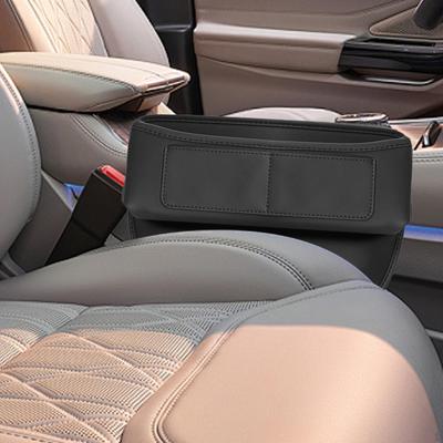 Car Seat Gap Filler Auto Storage Box Easy Installation PU Leather Organizer for