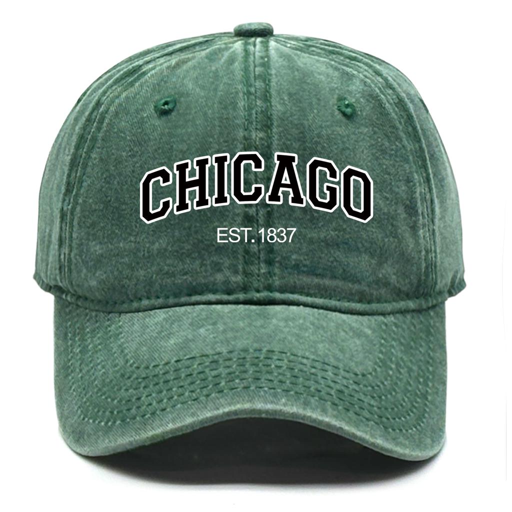 Casquette Snapback de Baseball CHICAGO Unisexe Ville d'Amérique Casquette Réglable pour Homme Tendance Rétro Casquette de Baseball Taille Unique