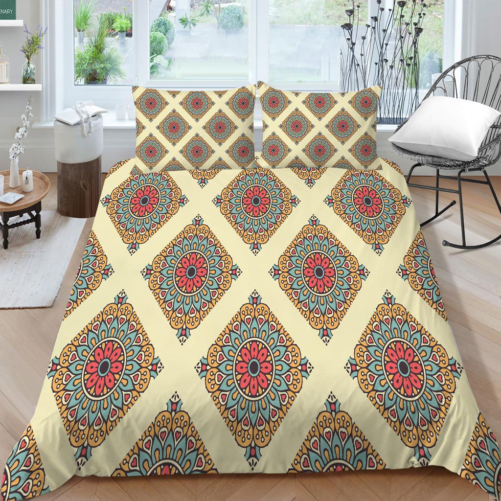 3D Bohemian Home Bettwäsche Bettbezug Luxus Bettwäsche Set Bettbezug Kissenbezug Blatt/Doppelbett in voller Größe 2/3-teilige Schlafzimmerdekoration