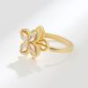 Rotatable Spin Ring Jewelry Four-leaf Clover Spinner Rings Spinning Rotating Adjustable Fidget Rings for Anxiety