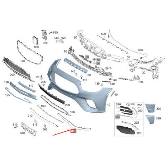 2138859703/2138859803 Front Bumper Trim Black for Mercedes-Benz E-Class E260 (213)