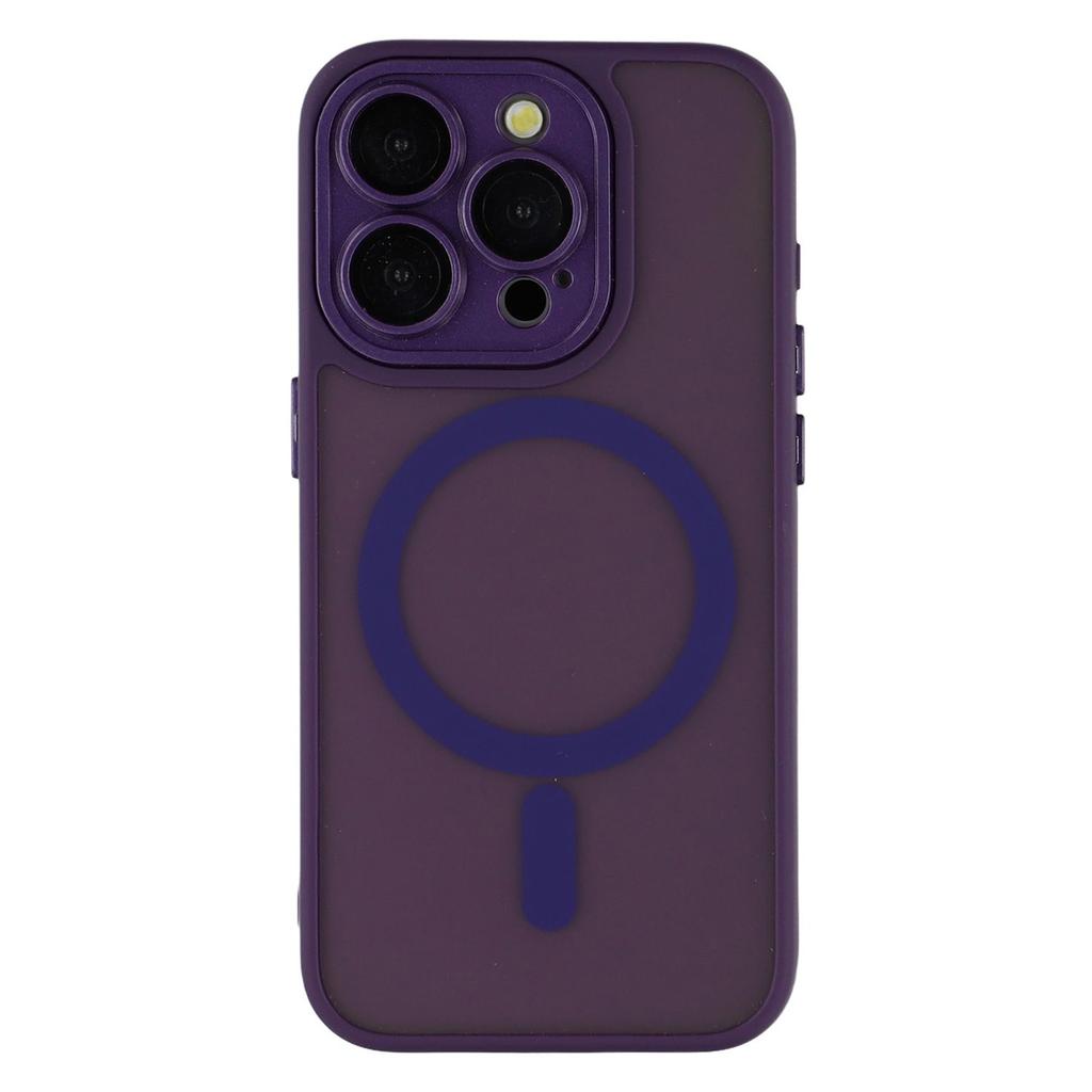 For iPhone 13 Pro Case Compatible with MagSafe PC+TPU Matte Phone Cover with Glass Lens Film