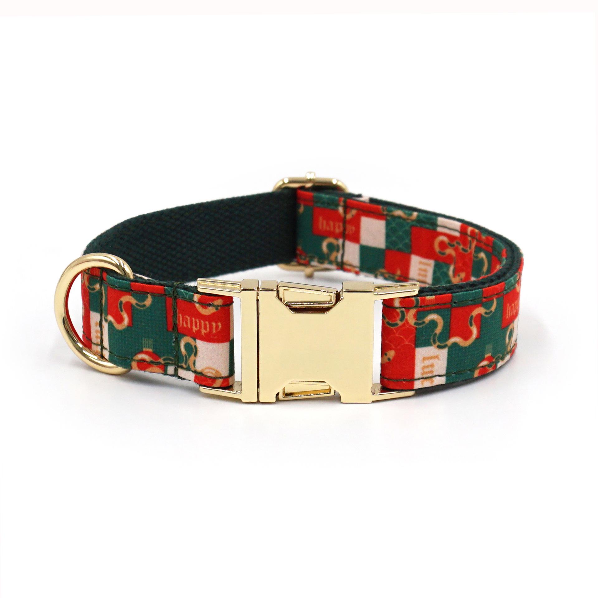 Mihha Boss Stylish Printed Pet Dog Collar - New Year Spring Festival Edition Small