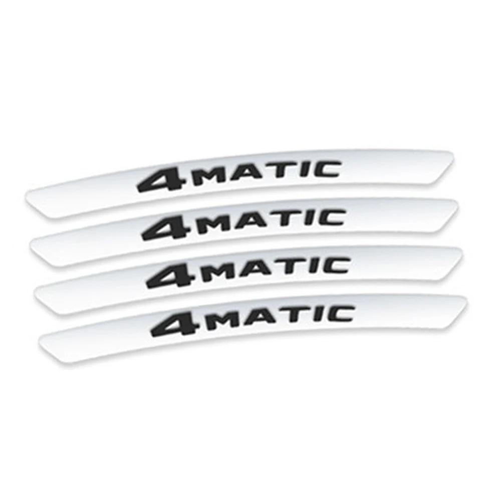 4Pcs Car Wheel Badge Sticker Emblem for Mercedes benz AMG Brabus 4 MATIC W124 W205 W211 W203 W204 W168 CLA CLK CLS GLA GLC C180