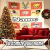 Custom Name Personalized Looney Tunes Print Tapestry, Wall Art Decor, Bedroom, Dorm, Apartment, LivingRoom, Party Backdrop, Gift for Birthday