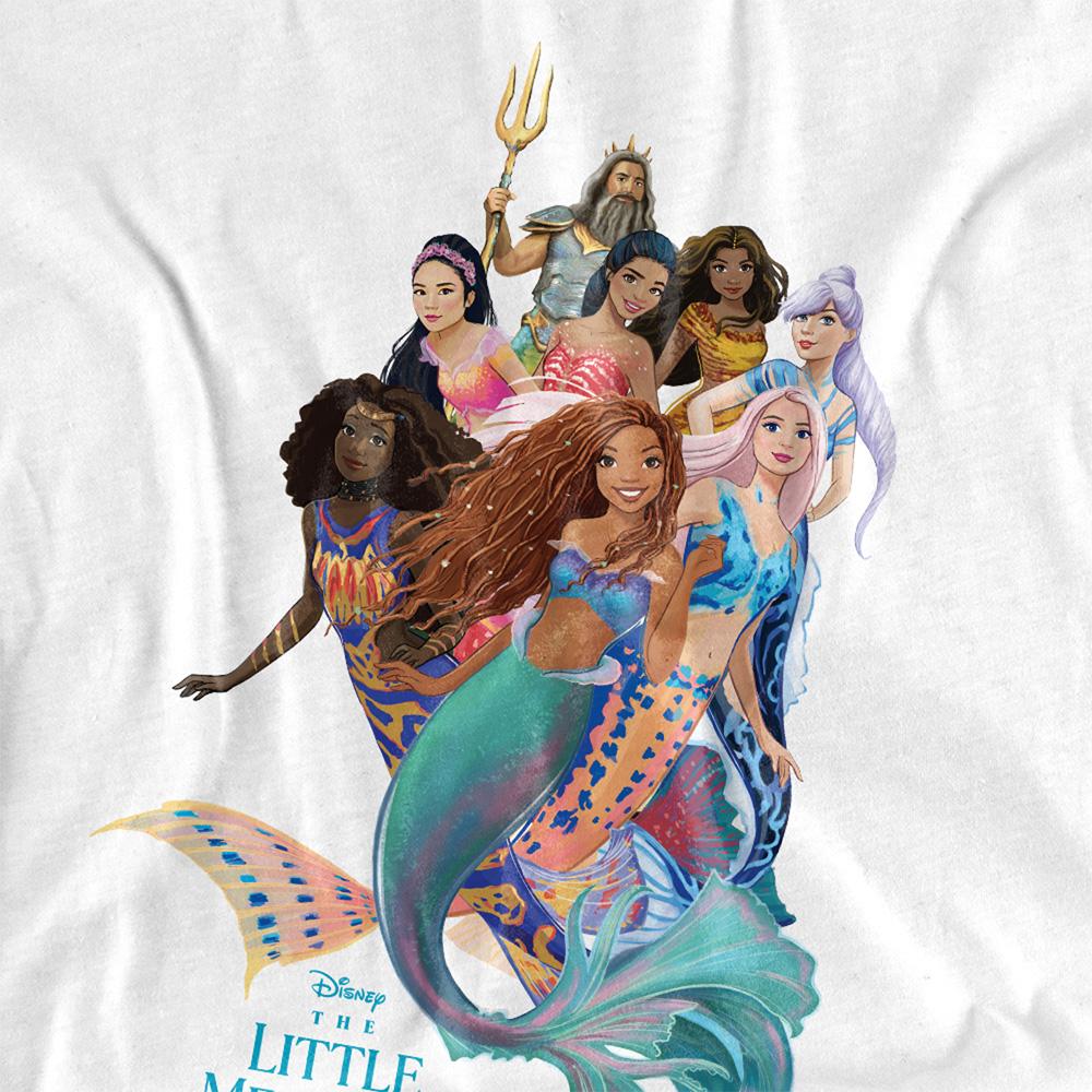 The Little Mermaid Unisex Adult Ariel & King Triton Group Poster T-Shirt