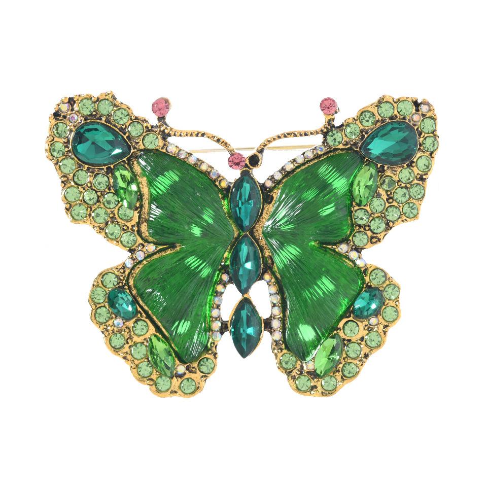 Elegant Women Men Exquisite Luxury Crystal Butterfly Badges Pin Fashion Suit Coat Butterflies Brooch Accessories For Women Men