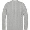 Polo Ralph Lauren Sweater Ss24 Solid Color Small Pony Embroidery Cable Knit V-Neck Long Sleeve Kids sweater Gray CWPOSWEY6820519-020